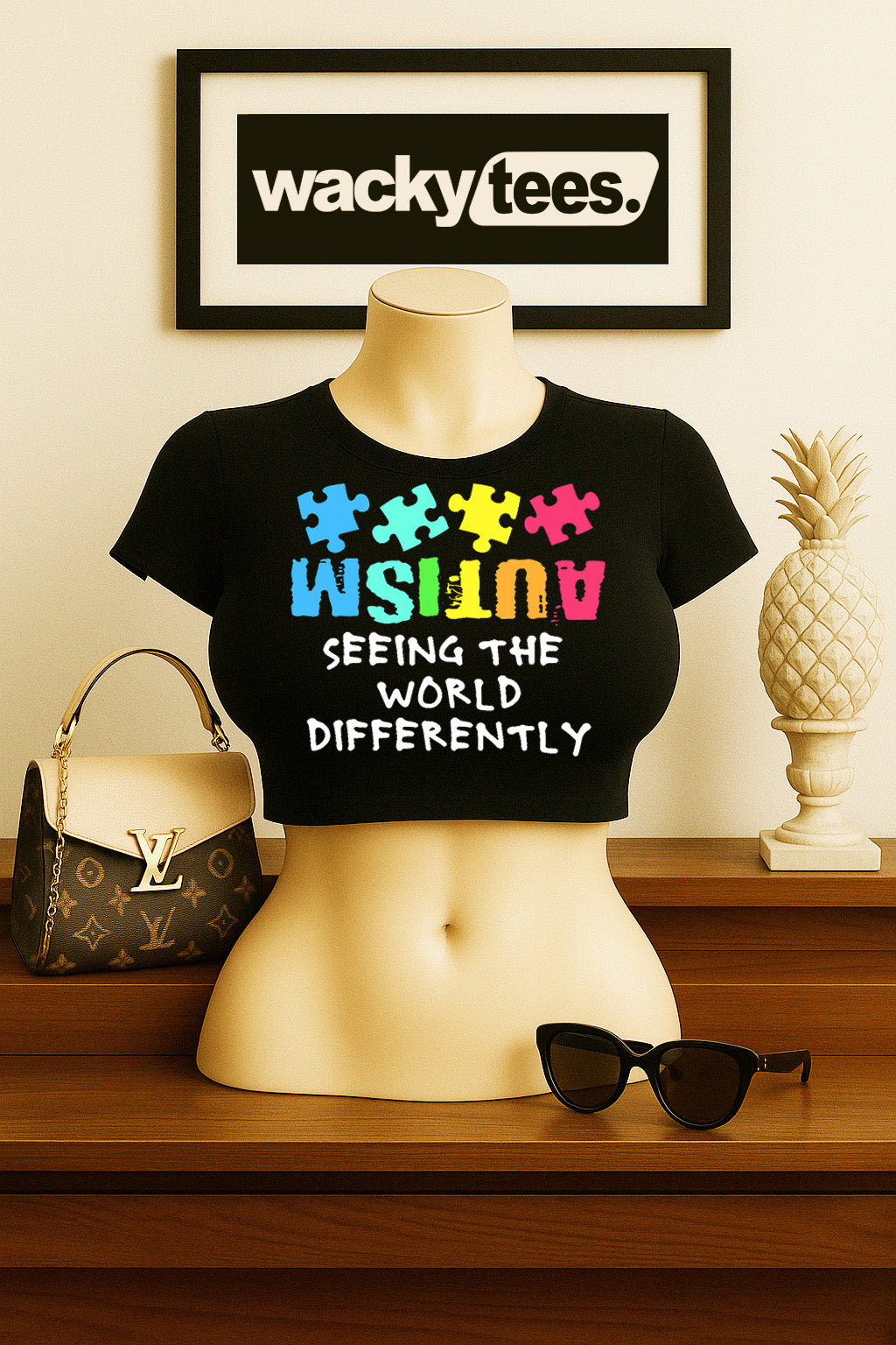 Seeing The World Differently Autism Awareness Graphic Tee Shirt