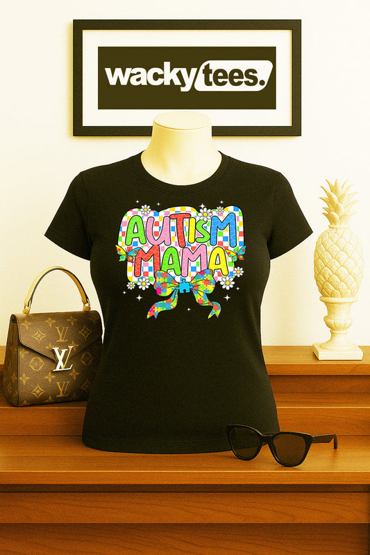 Autism Mama Awareness Graphic Tee Shirt