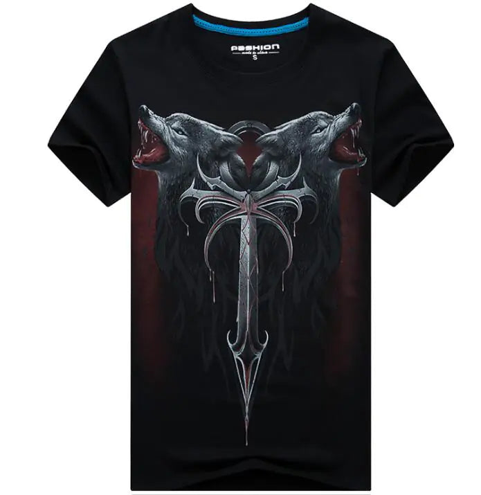 Animal Print Short Sleeve T-Shirt