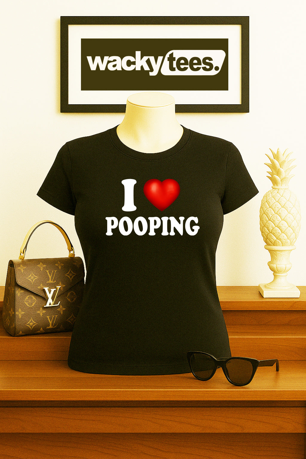 I Love Pooping I Love Party Favors I Heart Funny Adult Humor Graphic Tee Shirt