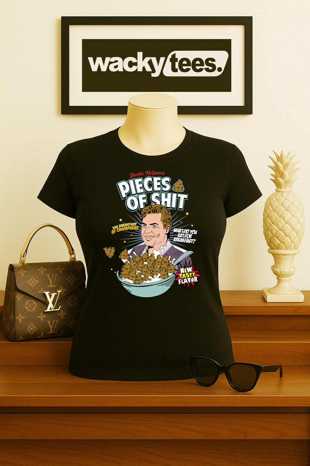 Shooter McGavin Pieces of Shit Happy Gilmore Funny Graphic Tee Shirt