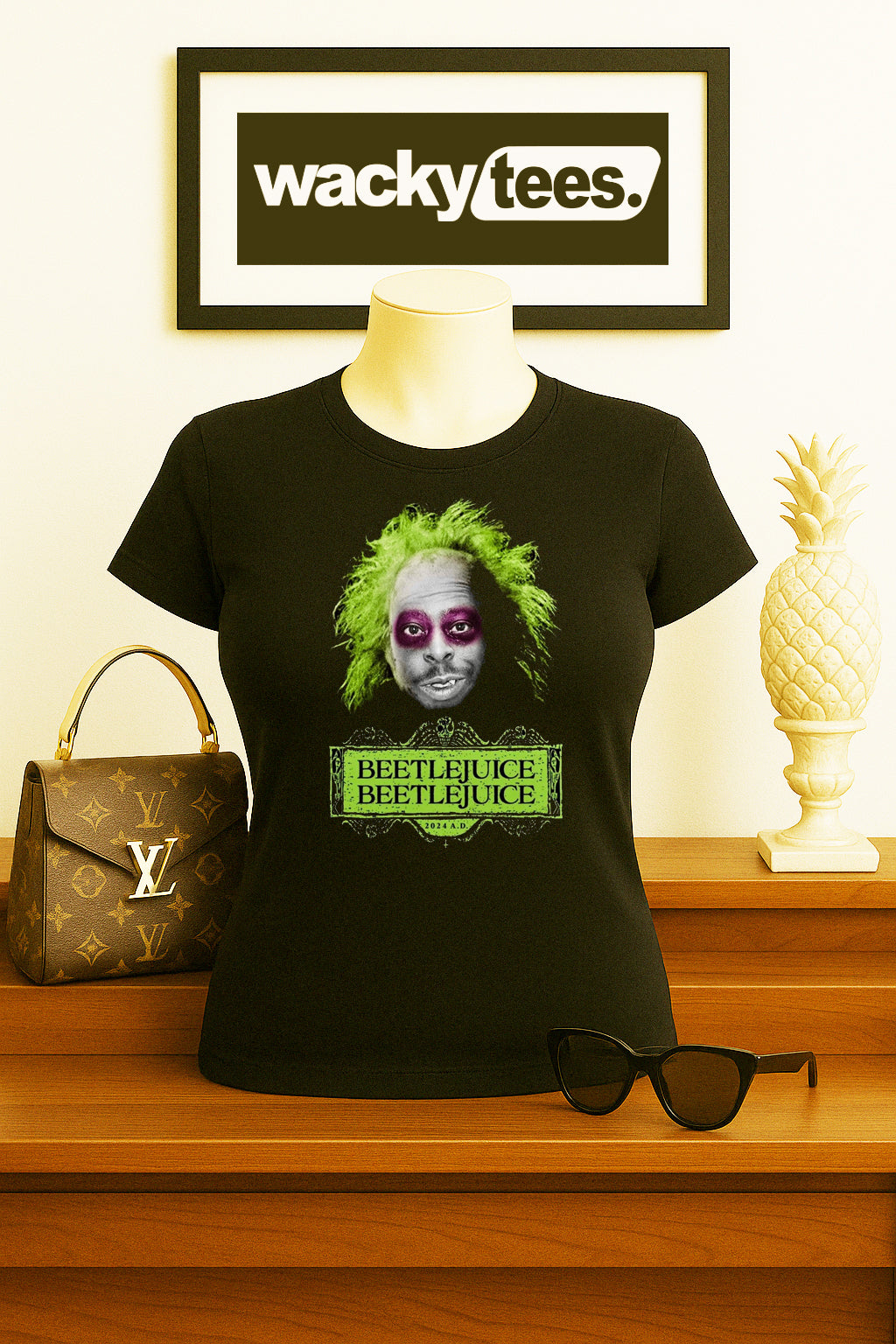 This is Beetle BeetleJuice Howard Stern Wack Pack Funny Graphic Tee Shirt