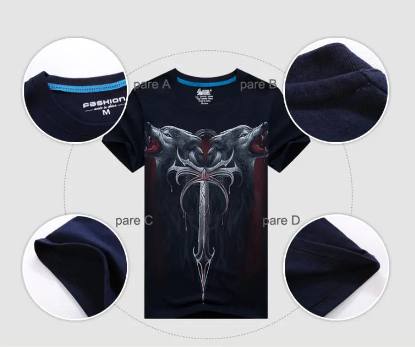 Animal Print Short Sleeve T-Shirt